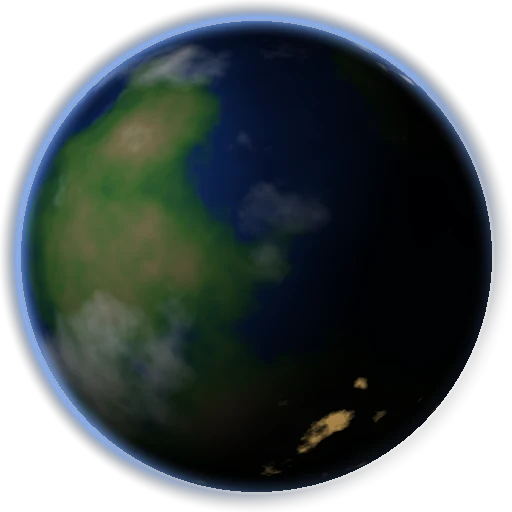 Ein halb beleuchteter Planet vor dem Sternenhintergrund